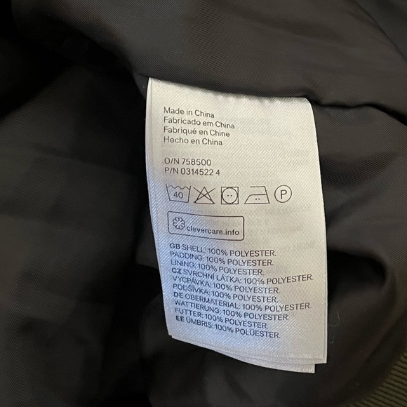 Olive Quilt-Sleeve Bomber Jacket - Picture 6 of 6